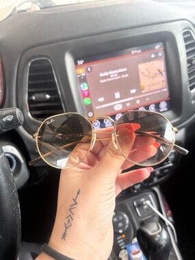 Ray-Ban Gold Frame Sunglasses with Brown Lenses